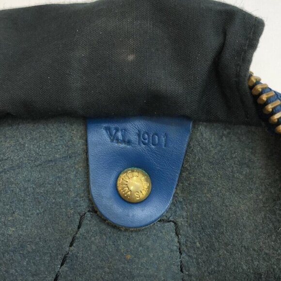 100% Authentic LOUIS VUITTON Speedy 30 Toledo Blue Epi Handbag - Picture 12 of 15